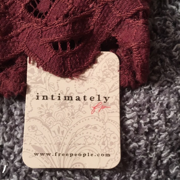 Free People Red Lace Bustier Camisole - Picture 2 of 7